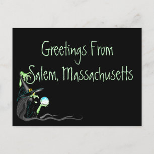 Hälsning från Salem Massachusetts Witch Vykort