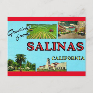 Hälsning från Salinas California Travel Postcard Vykort