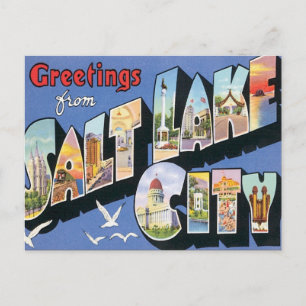 Hälsning från Salt Sjö City Utah Vykort