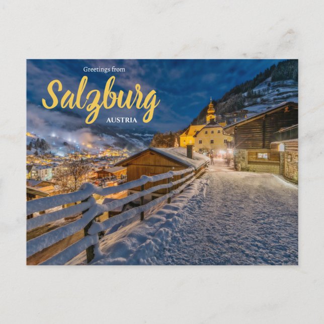 Hälsning från Salzburg Austria Postcard Vykort (Framsida)