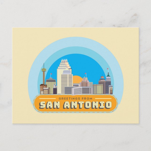 Hälsning från San Antonio Texas USA Vykort (Framsida)