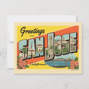 "Hälsning från" San Jose California Vykort