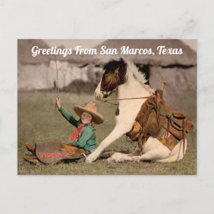Hälsning från San Marcos, Texas vykort