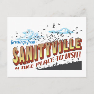 Hälsning från Sanityville till Ställe vid besök i Vykort