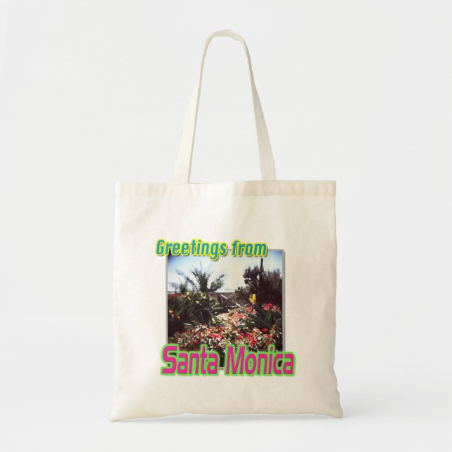 "Hälsning från Santa Monica Garden" Bag Tygkasse (Framsidan)