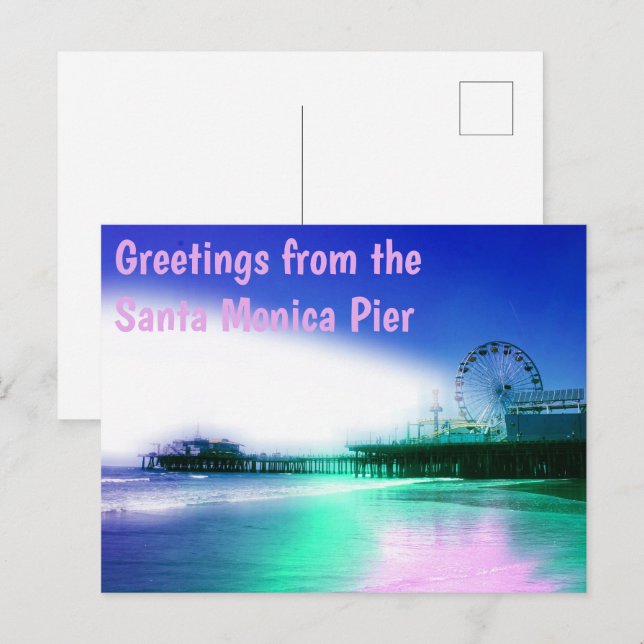 Hälsning från Santa Monica Pier Vykort (Fram/baksida)