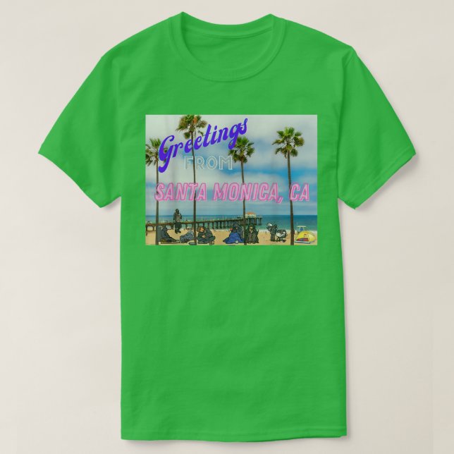 Hälsning från Santa Monica T Shirt (Design framsida)