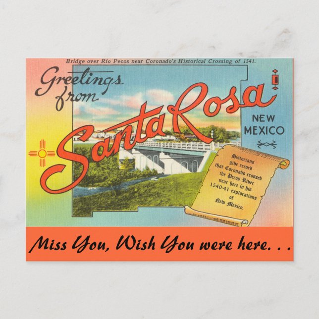 Hälsning från Santa Rosa Vykort (Framsida)