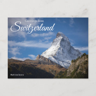 Hälsning från Schweiz Matterhorn-vykort Vykort