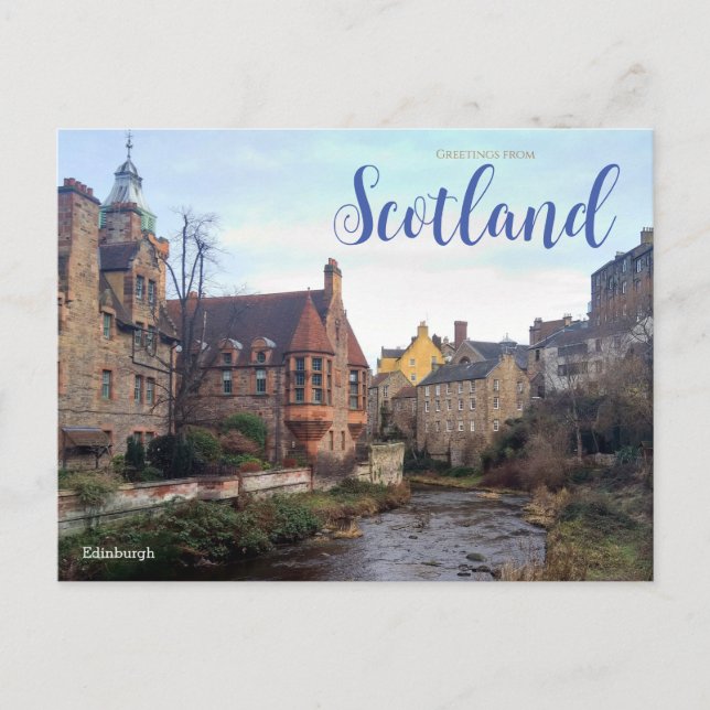 Hälsning från Scotland Edinburgh Postcard Vykort (Framsida)