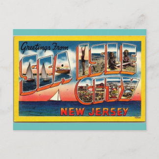 Hälsning från Sea Isle City New jersey Travel Vykort