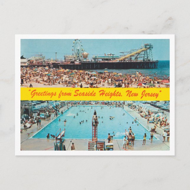 Hälsning från Seaside Heights, New jersey Travel Vykort (Framsida)