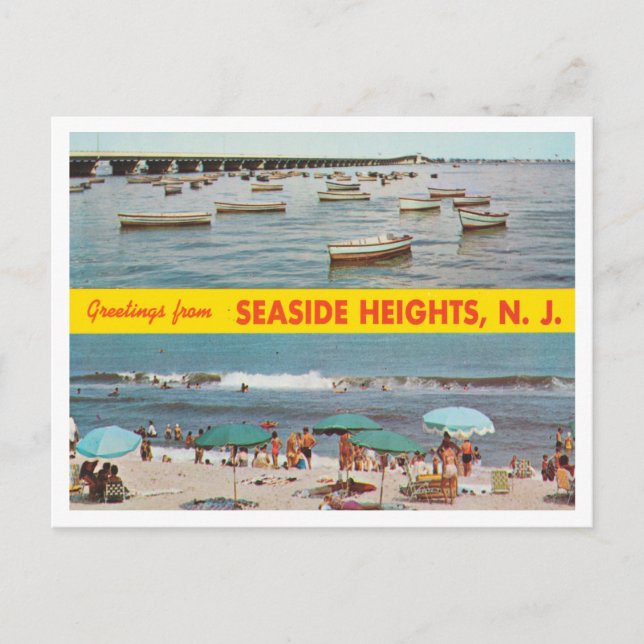 Hälsning från Seaside Heights, New jersey Travel Vykort (Framsida)
