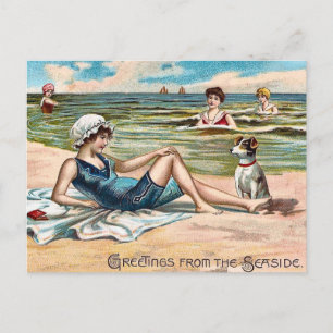 Hälsning från Seaside! Vintage vykort