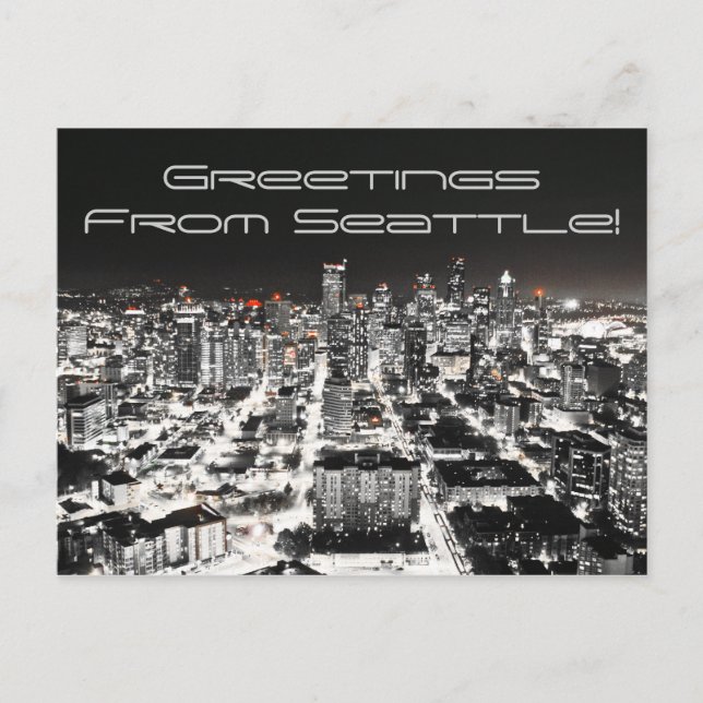 Hälsning från Seattle, vykort (Framsida)