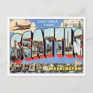 Hälsning från Seattle, Washington USA Vykort