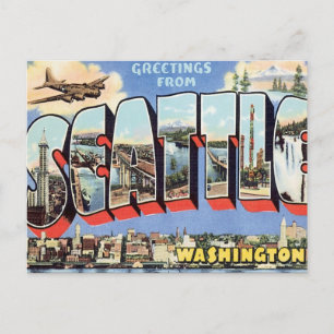 Hälsning från Seattle, Washington USA Vykort