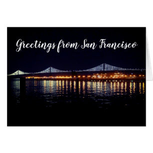 Hälsning från SF Oakland Bay Bridge #2-kort Hälsningskort