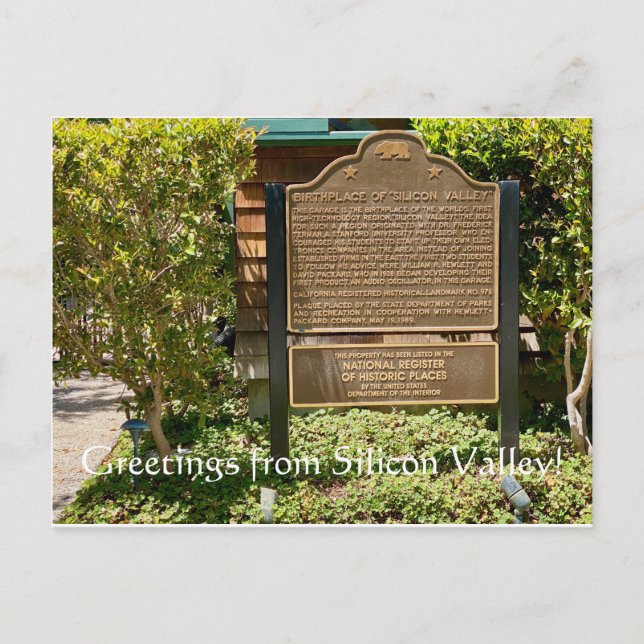 Hälsning från Silicon Valley! vykort (Framsida)