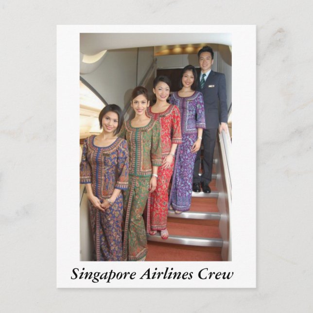 HÄLSNING FRÅN SINGAPORE AIRLINES VYKORT (Framsida)
