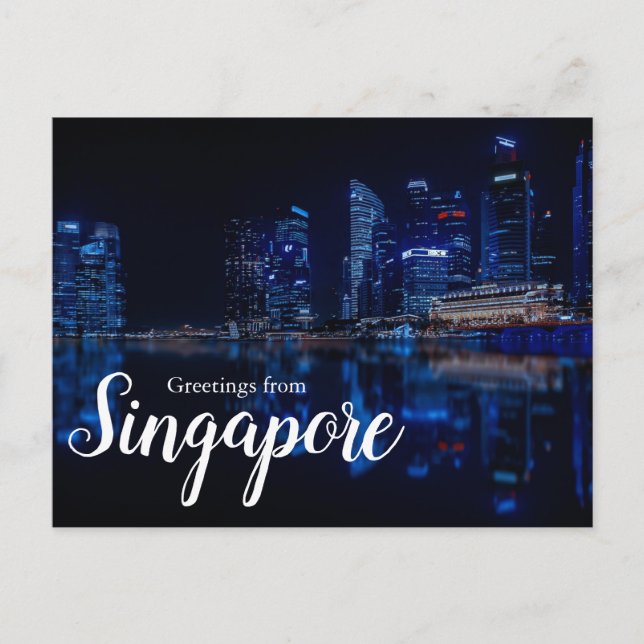Hälsning från Singapore Scenia City Postcard Vykort (Framsida)
