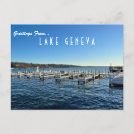 Hälsning från Sjö Genève-vykort för Wisconsin Vykort