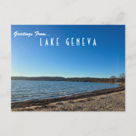 Hälsning från Sjö Genève-vykort för Wisconsin Vykort
