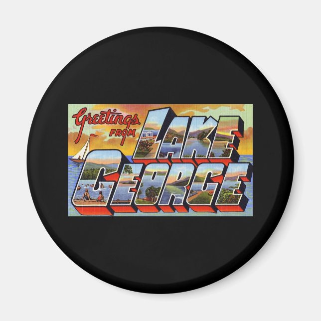 Hälsning från Sjö George New York Magnet (Framsidan)