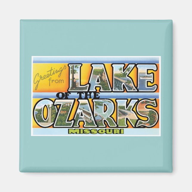 Hälsning från Sjö i Ozarks! Magnet (Framsidan)