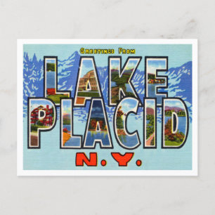 Hälsning från Sjö Placid, New York Travel Vykort