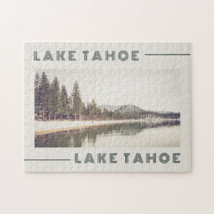 Hälsning från Sjö Tahoe Retro Stil vykort Pussel