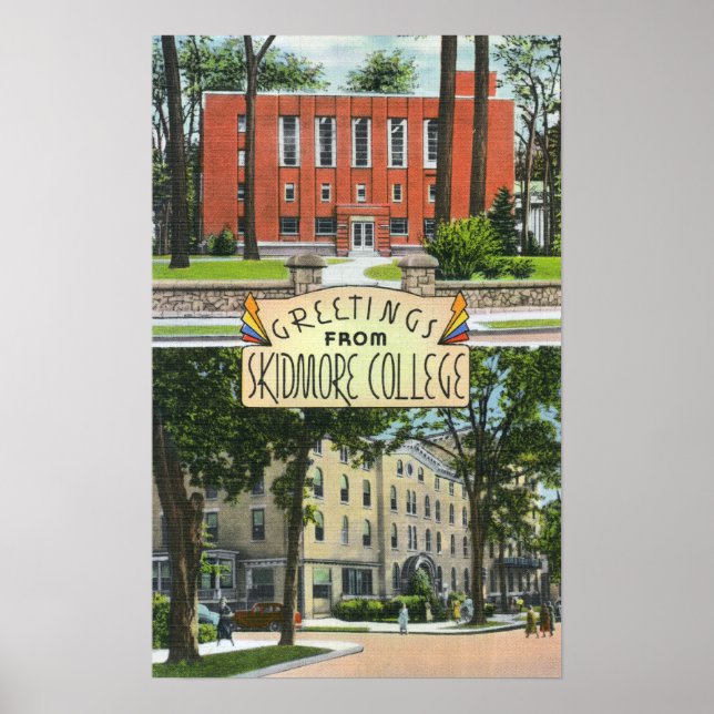 Hälsning från Skidmore College Scenes Poster (Framsidan)