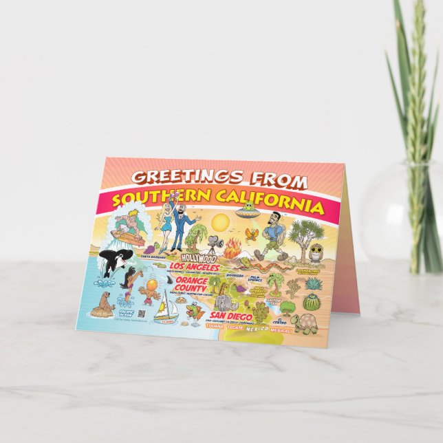 Hälsning från Södra Kaliforniens blankkort Kort (Framsida)