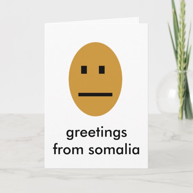 Hälsning från somalia kort (Framsida)