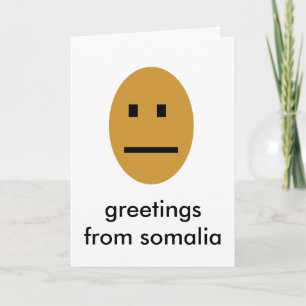 Hälsning från somalia kort
