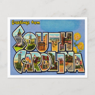 Hälsning från South Carolina Vintage resor Vykort