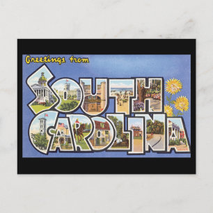 Hälsning från South Carolina_Vintage resor Vykort
