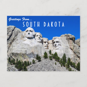 Hälsning från South Dakota Mount Rushmore Vykort