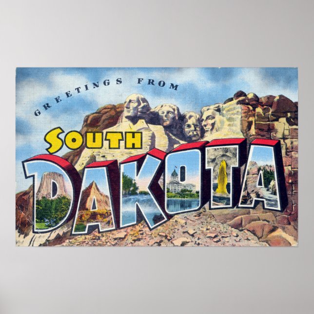 Hälsning från South Dakota Poster (Framsidan)
