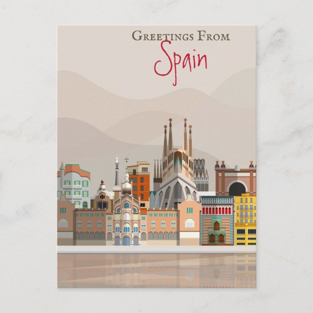 Hälsning från Spanien Vykort (Framsida)