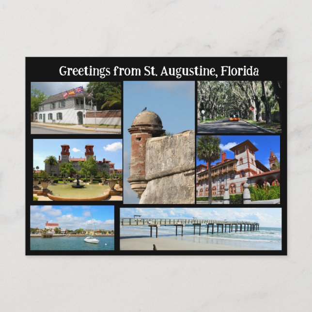 Hälsning från St. Augustine  Vykort (Framsida)