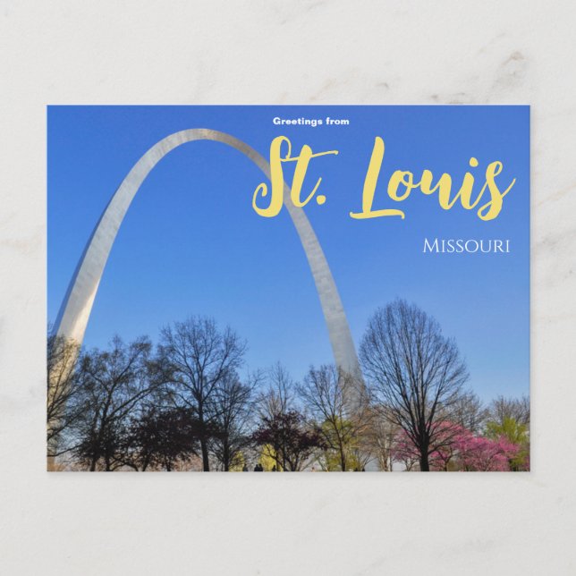 Hälsning från St. Louis Arch Missouri Postcard Vykort (Framsida)