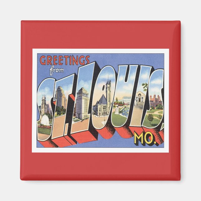 Hälsning från St. Louis Missouri Magnet (Framsidan)