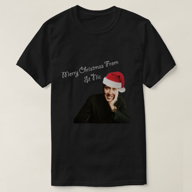 Hälsning från St Nicolas Cage T Shirt (Design framsida)