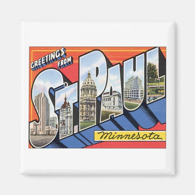 Hälsning från St.Paul Minnesota Magnet (Framsidan)