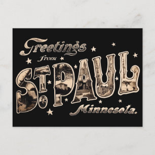 Hälsning från St. Paul Minnesota vykort