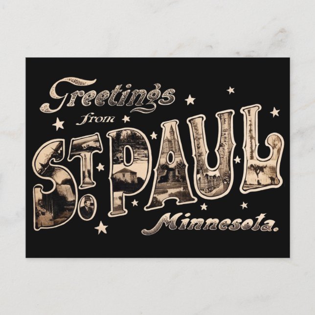 Hälsning från St. Paul Minnesota vykort (Framsida)