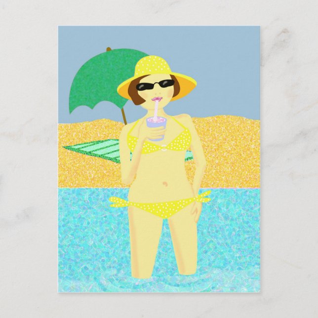 Hälsning från stranden vykort (Framsida)