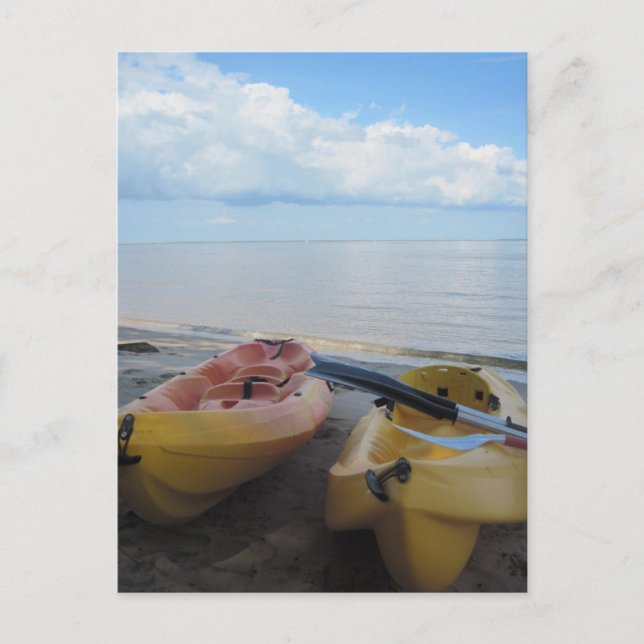 Hälsning från stranden! vykort (Framsida)