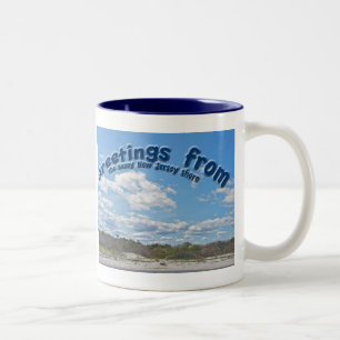 Hälsning från Sunny New jersey Shore Mugg